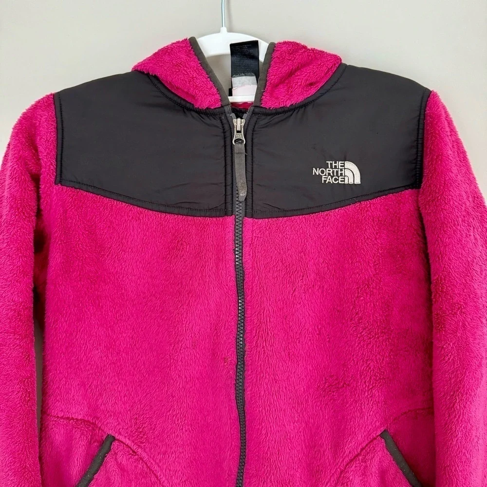 The North Face Youth Plush Fleece Fuzzy Oso Zip Up Jacket with Hood L 14/16
